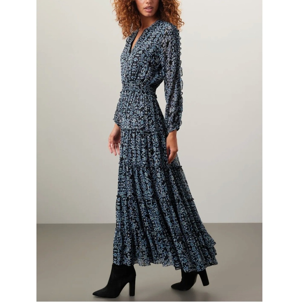 MISA LOS ANGELES Hadeya Long Sleeve Floral Maxi Dress